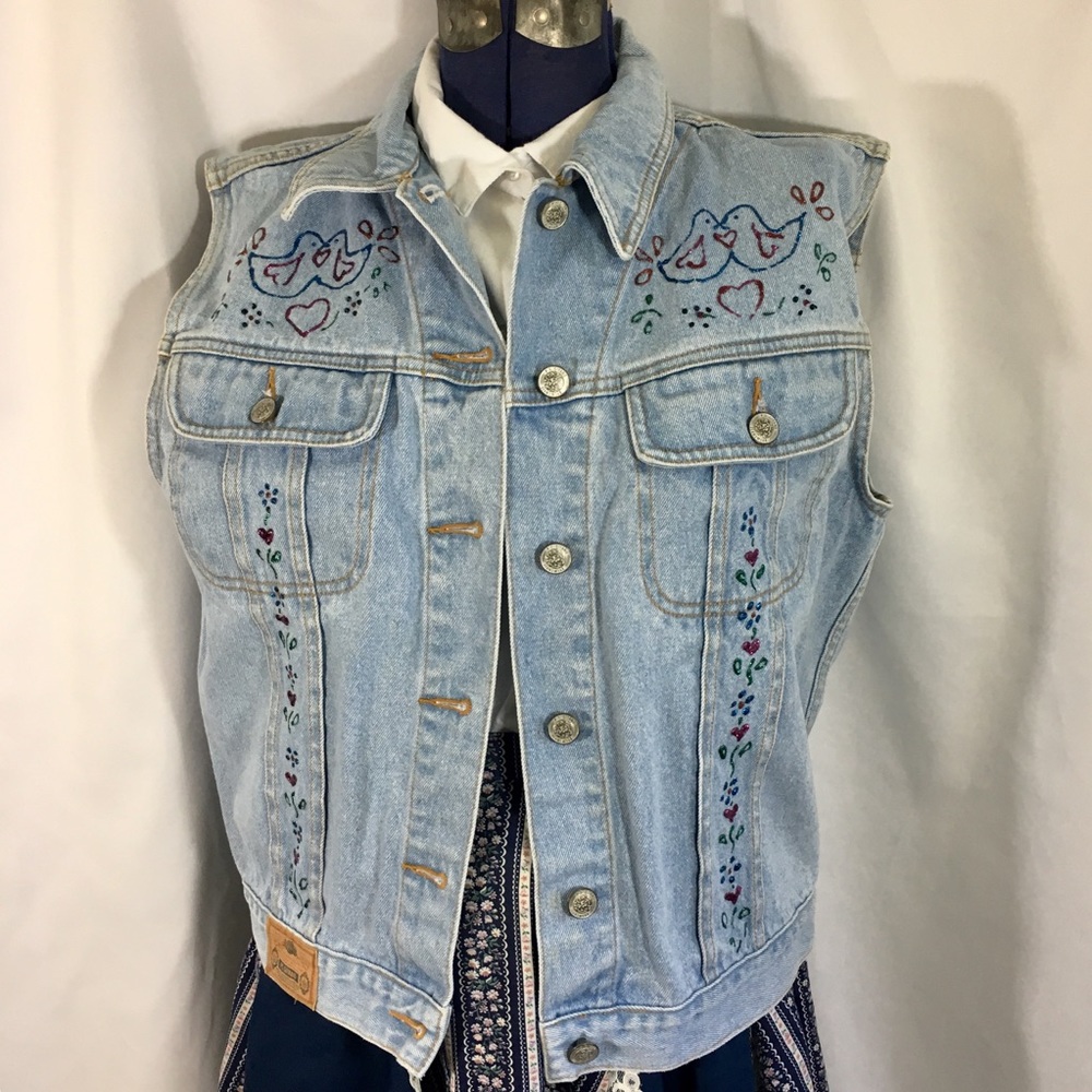 Vintage PS Gitano Denim Vest M Large Jean 80’s 90s